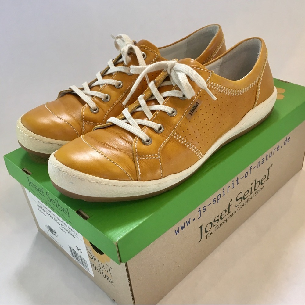 Josef Seibel “Caspian” yellow leather shoes SZ 39!